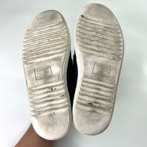 Eileen Fisher Pari Platform Knit Sneakers Graphite Grey 7.5 - Picture 12 of 12